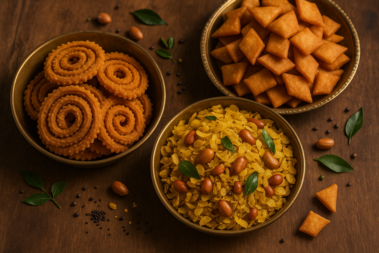 chakli,poha chivda shankarpale