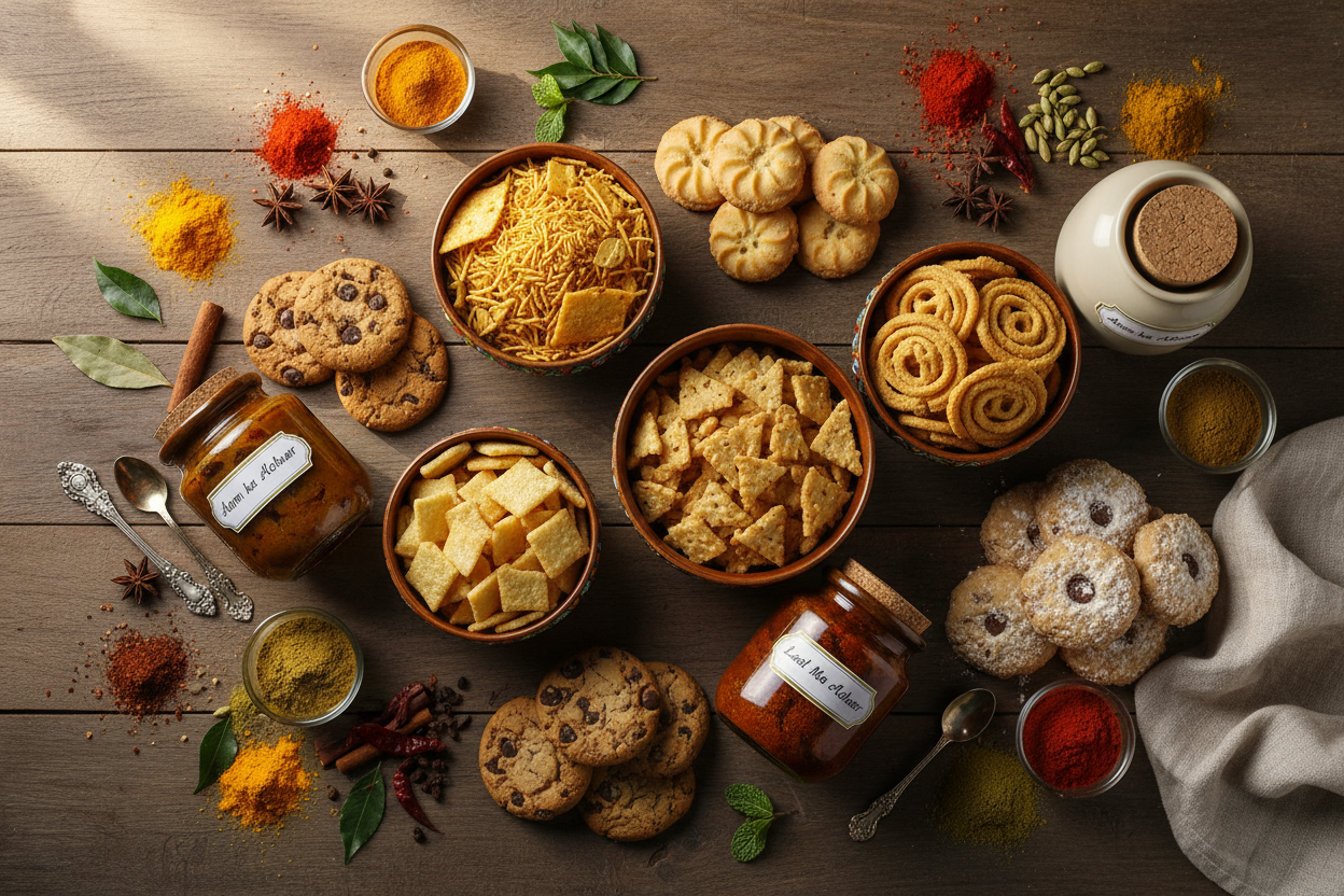 Namkeens,Cookies,Pickles Spices